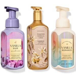 Bath & Body Works Vanilla Lovers Hand Soap Set of 3 NEW